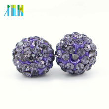 Vente chaude De Mode Coloré Pave Shamballa Disco Ball Perles pour Vêtements Accessoires Taille 4mm - 18mm, IB00126 Violet
